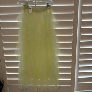Anthropologie tulle skirt in light green, size small.